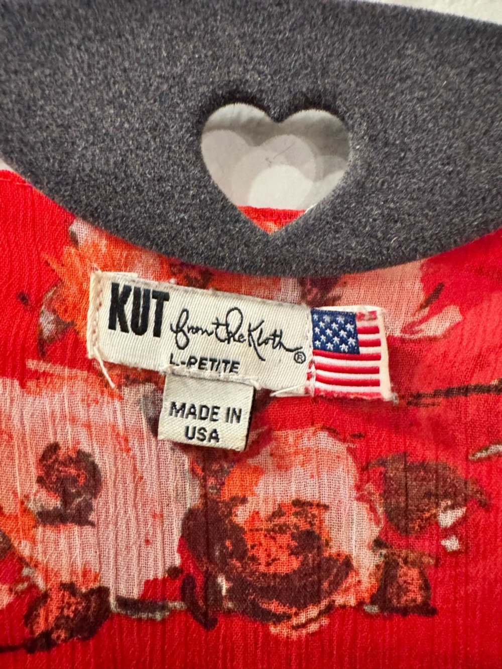 Red Floral Wrap Blouse - Kut from the Kloth - Picture 3 of 6